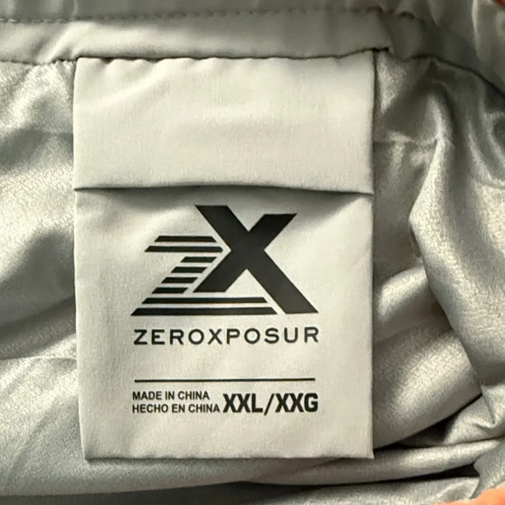 ZeroXposur Mens XXL Board Shorts Swim Trunks Orange Striped NWOT